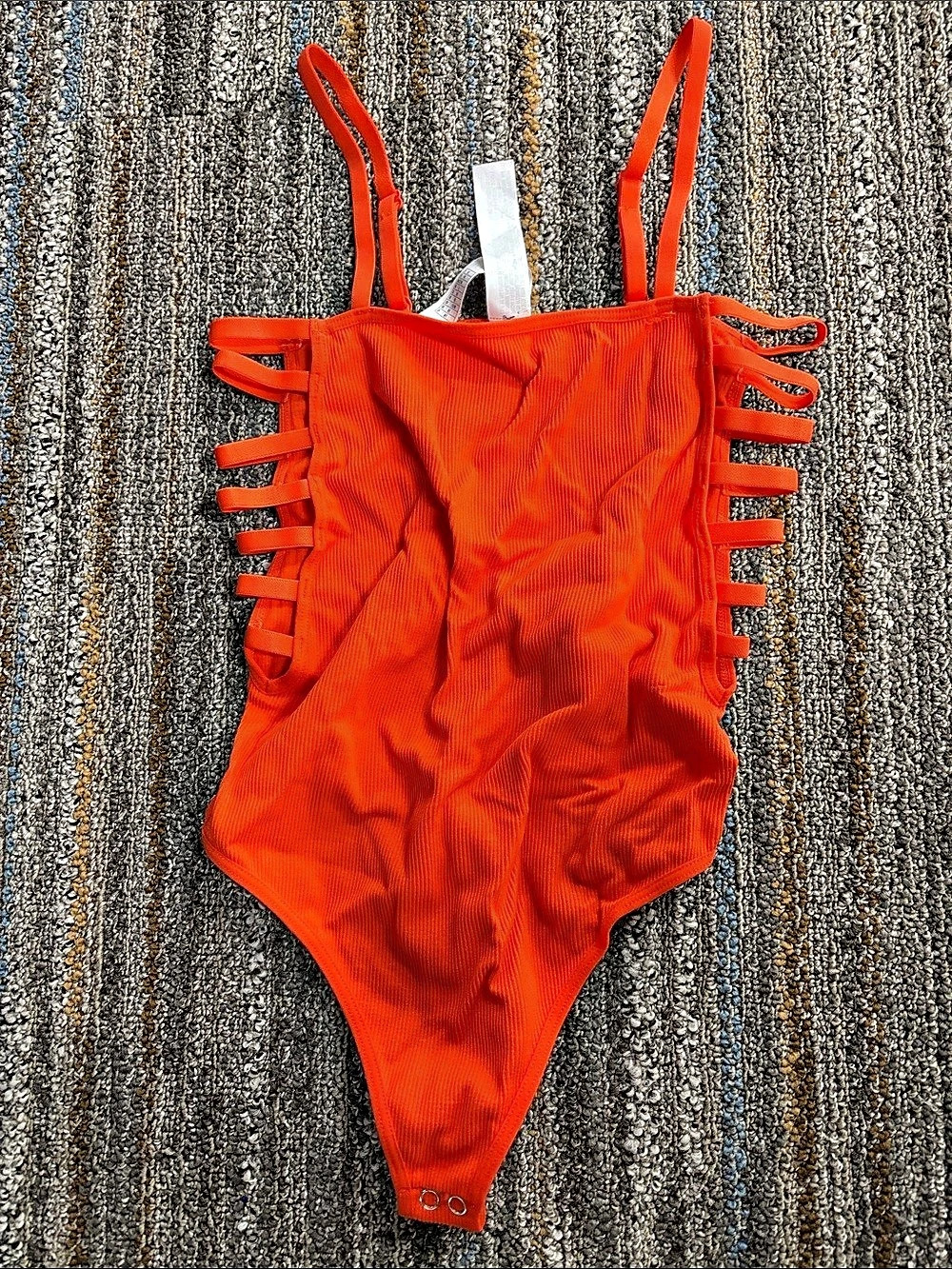 Orange Cutout One-Piece bodysuit  Size Medium